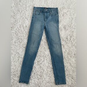 Abercrombie High Rise Super Skinny Jeans. Color: Light blue. Size: 27 regular.